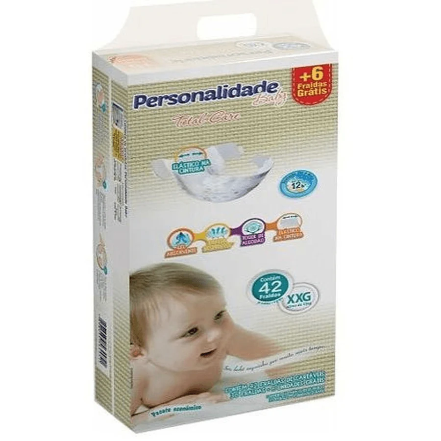 Fralda Personalidade Baby Total Care Bag SEG com 42 unidades