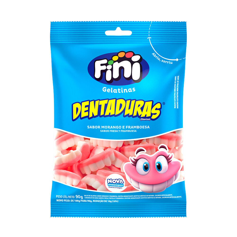 Bala Fini Dentadura Gelatinas 90g