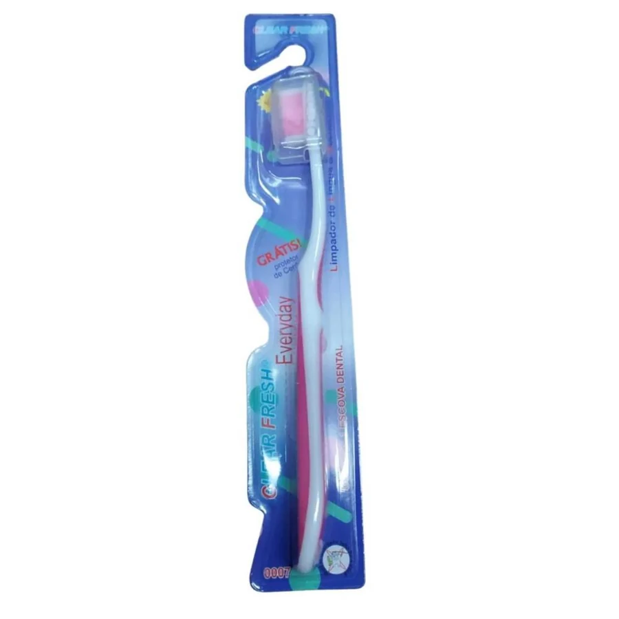 Escova Dental Cerdas Macias Clear Fresh Everyday 0007 Cores Sortidas com 1 Unidade