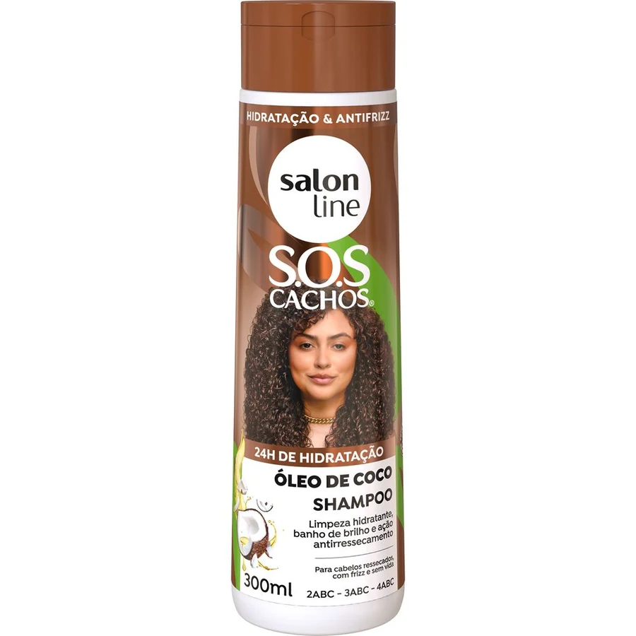Shampoo Salon Line SOS.Cachos Óleo De Coco Hidratação Absoluta 300ml
