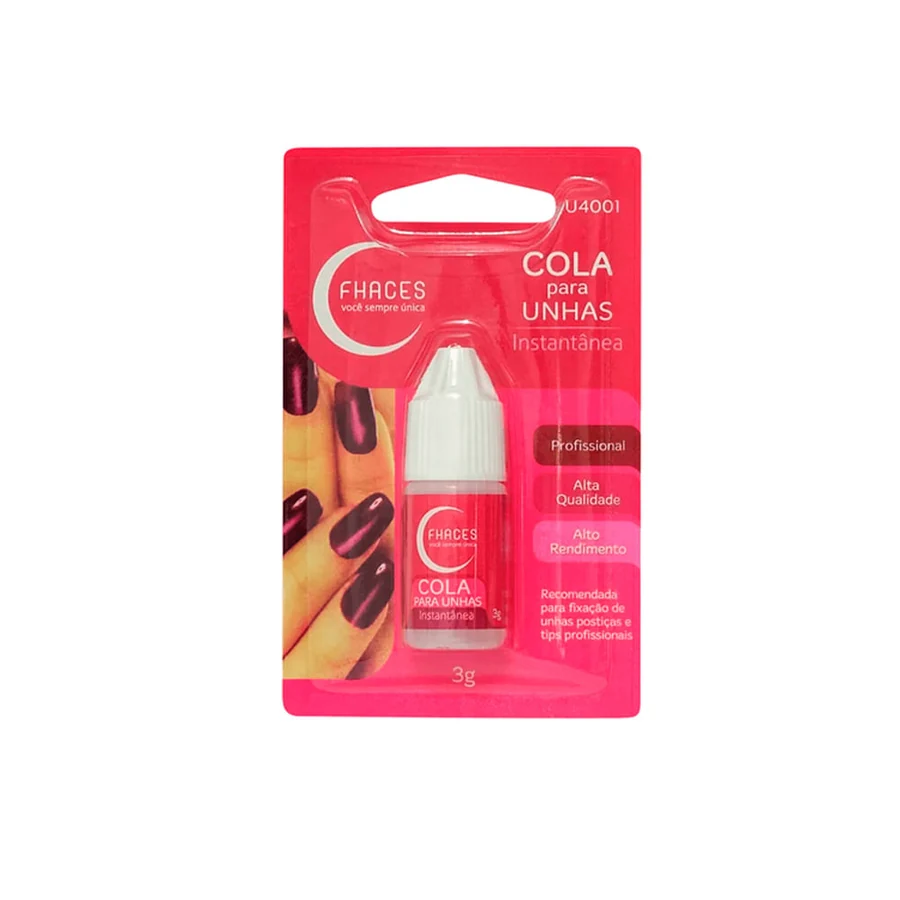 Cola Para Unhas Fhaces instantânea 3g