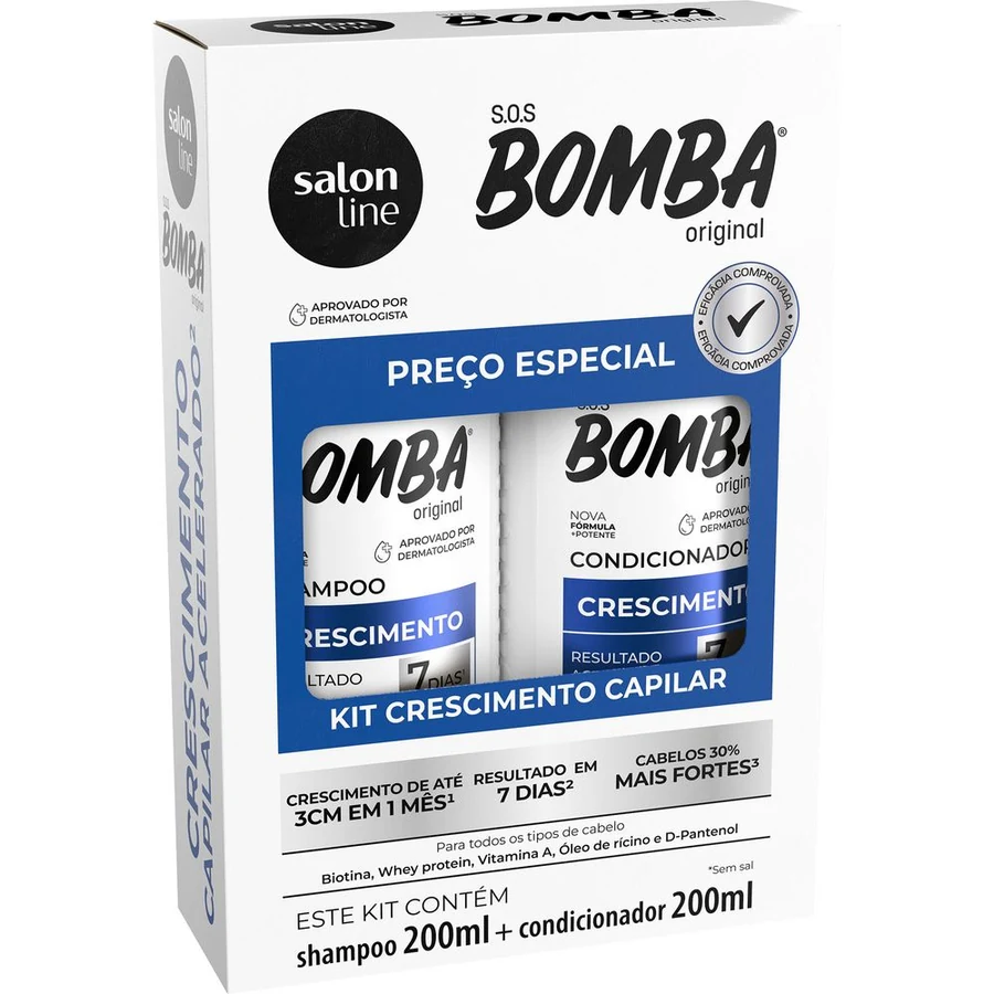 Kit Salon Line SOS Bomba Shampoo 200ml+Condicionador 200ml