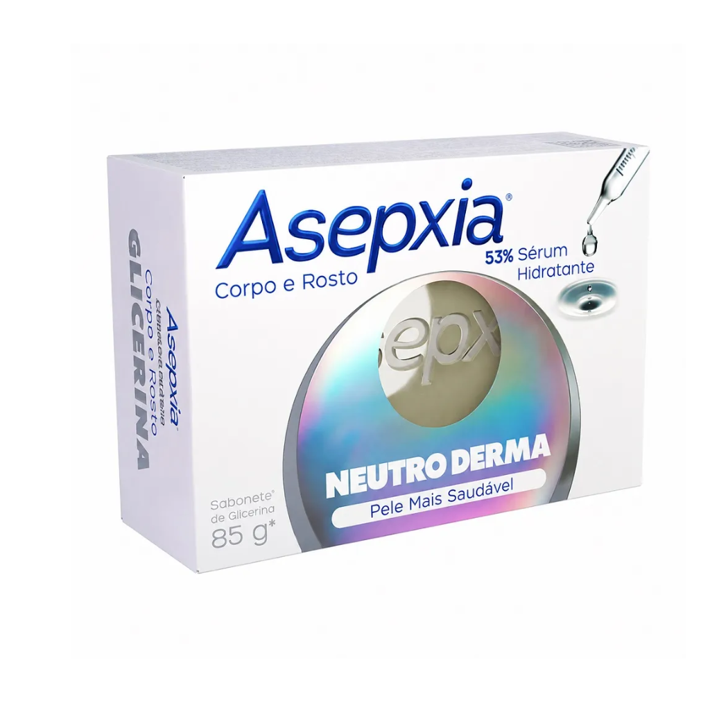 Asepxia Sabonete Corpo E Rosto Neutro Derma 85g
