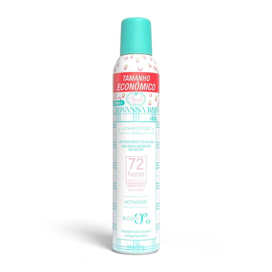 Desodorante Aero Antiperspirante Giovanna Baby 200ml 72H Feminino Candy (7898663112