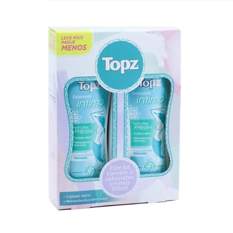 Sabonete Líquido Íntimo Topz Fresh Pague 1 e Leve 2 Unidades com 200ml