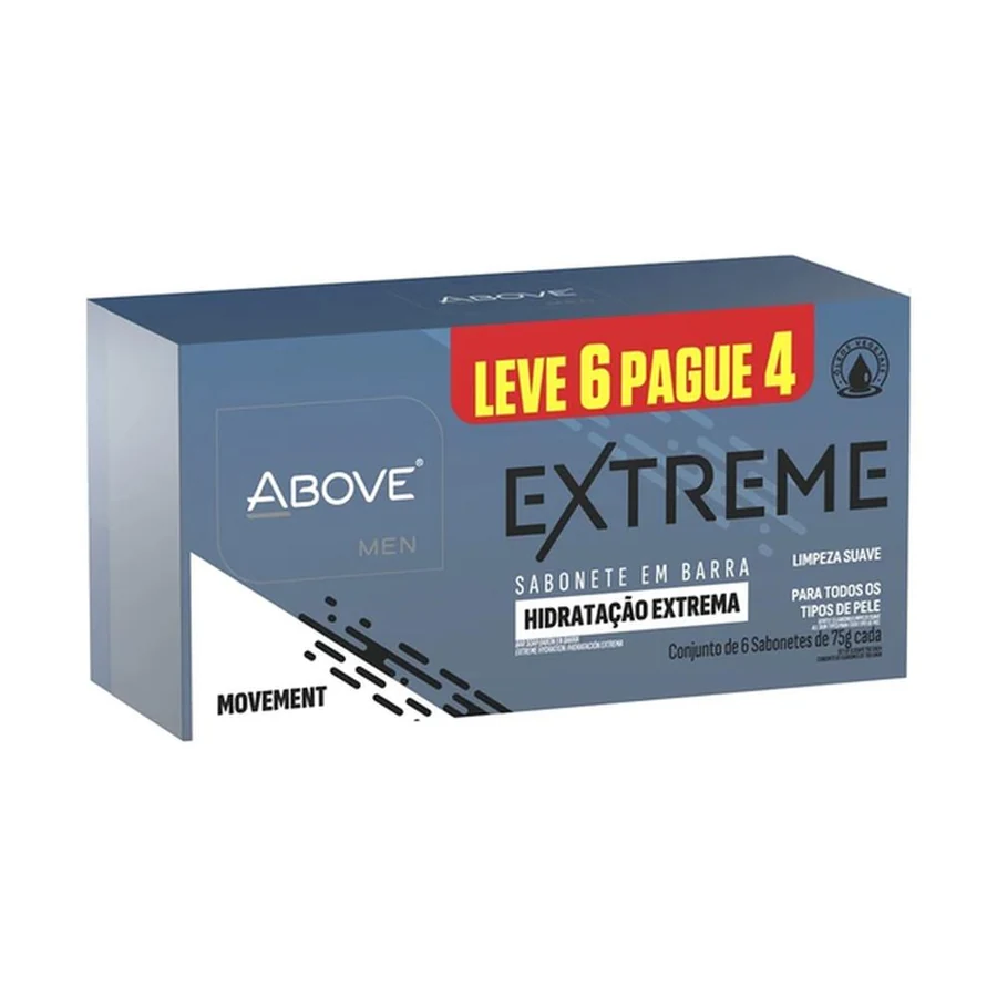 Pack Above Sabonetes em Barra Extreme Movement Pague 4 e Leve 6 Unidades
