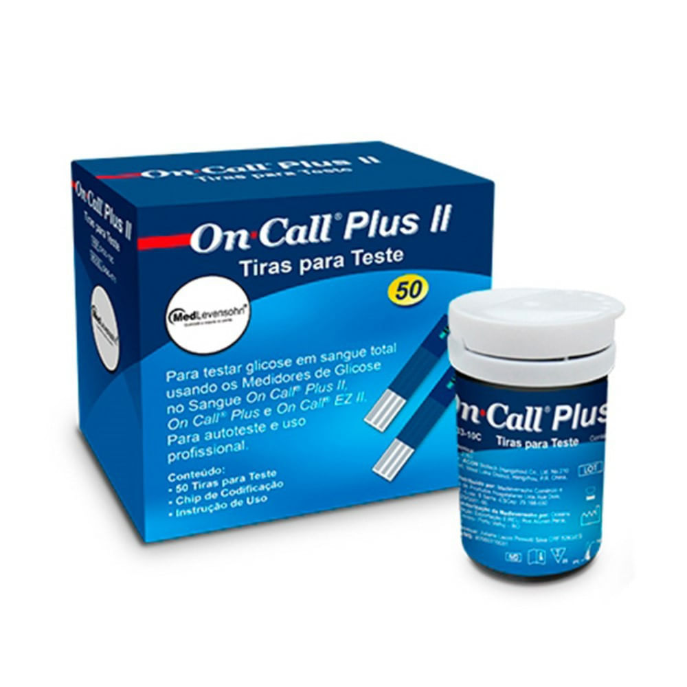 Tiras De Glicose On Call Plus II 50 Unidades