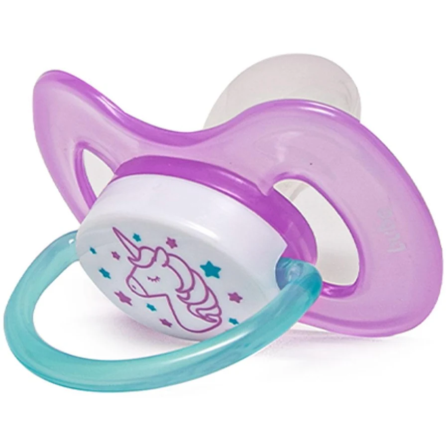 Chupeta Comfort Buba Baby Noturna T1 Unicórnio Cor Rosa com 1 Unidade