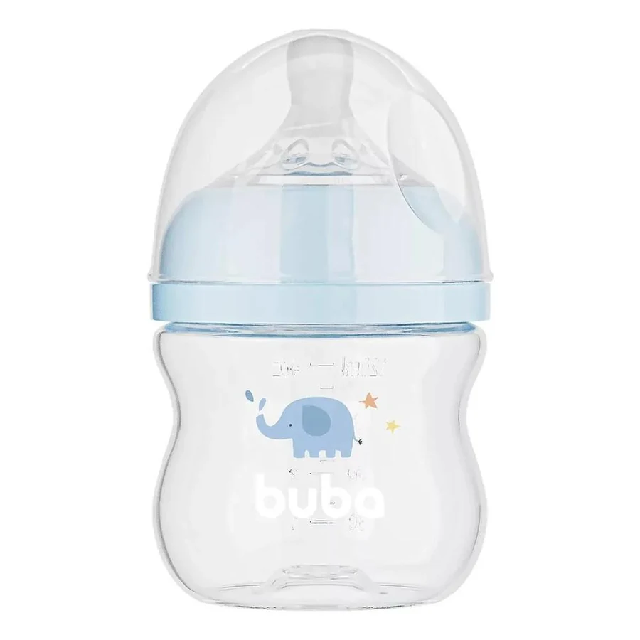 Mamadeira Easy Flow Elefante Azul Buba Capacidade 120ml com 1 Unidade