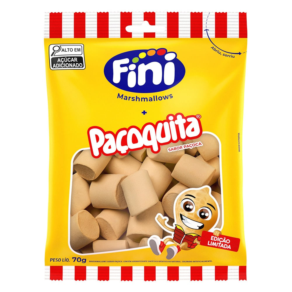 Marshmallows sabor Paçoca Fini + Paçoquita 70g