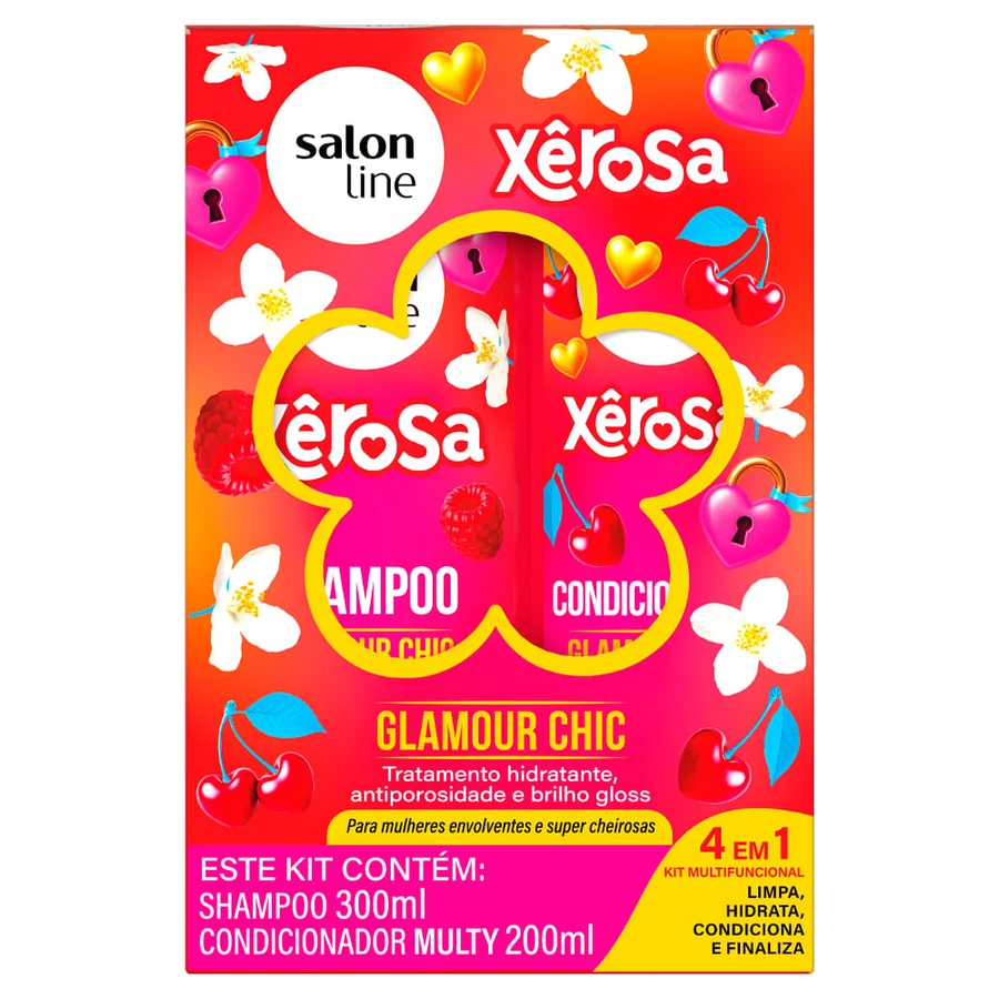 Kit Salon Line Shampoo 300ml + Condicionador 200ml Glamour Chic