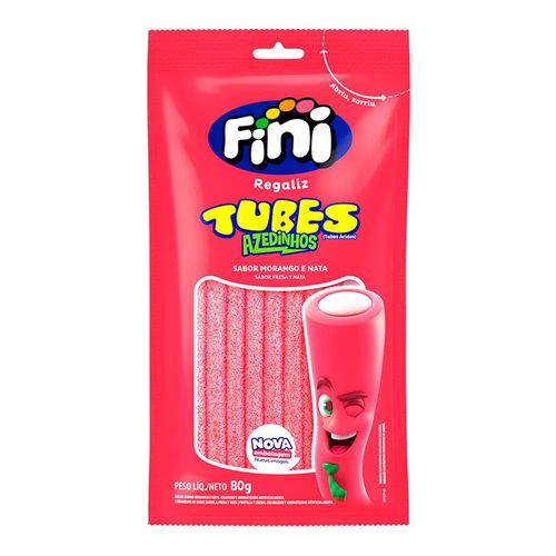 Bala Fini Tubez Morango Cítrico 80g